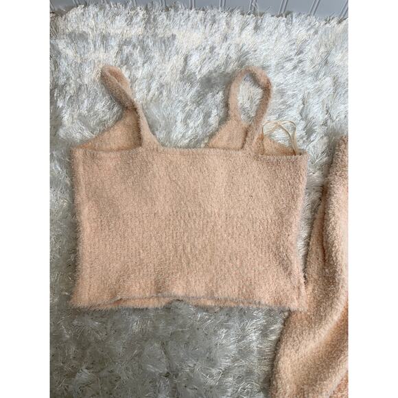 Culpos X INC collaboration Cozy Lounge Set Peach Fuzzy Sz XS - Picture 3 of 7